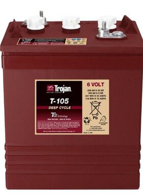 Trojan邱健蓄电池T-105AGM PRO6V230AH高尔夫球观光车休闲车电池