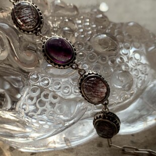 建木信使｜【高品质】天然无优化超七纯银手链手串原石原矿