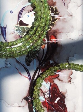 建木信使｜【高品质】天然橄榄石三圈手链刻面绿色水晶手串原矿