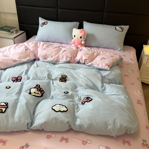 心语可爱KT猫ins少女四件套