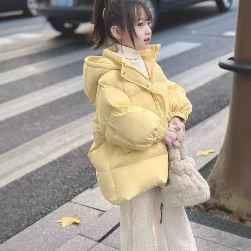 女童冬季棉衣加厚保暖棉服外套韩版宝宝小女孩长款羽绒棉服面包服