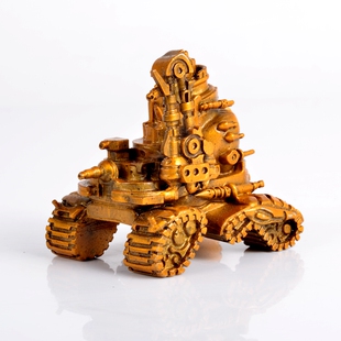 木公开物蒸汽朋克系列机械坦克合金弹头坦克全金属铸造模型摆件