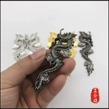 Mu Gongfang National Treasure Flying Dragon в храме трехмерной металлической патч -платы листовой платы личные модифицированные модифицированные автомобильные этикетки.