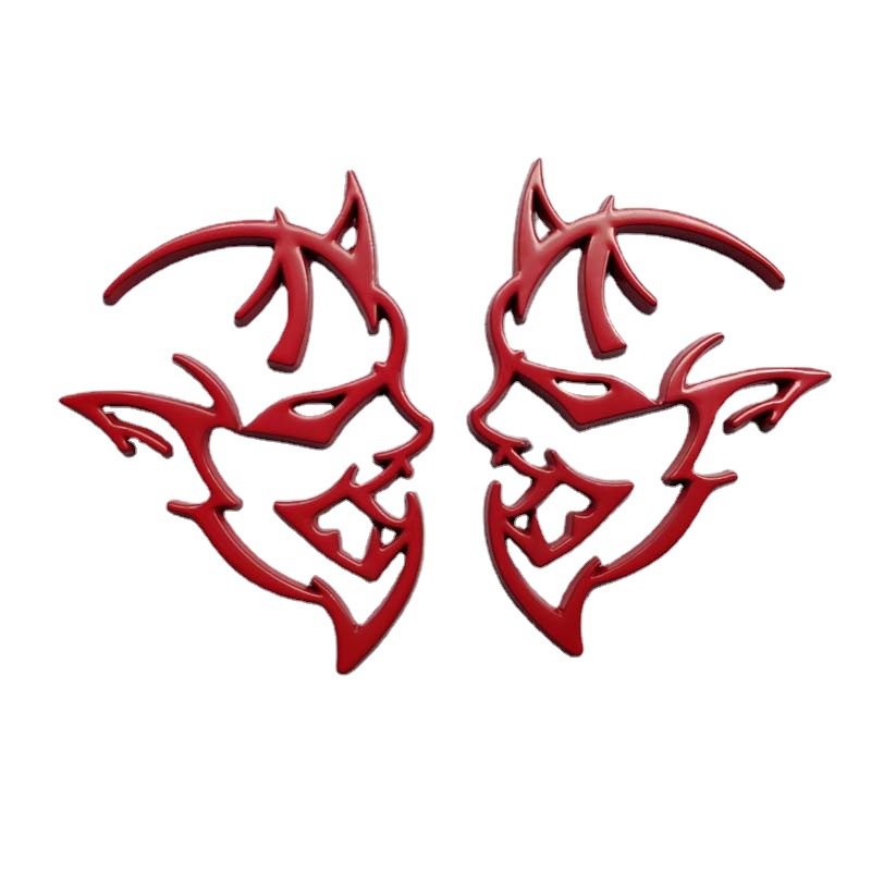 适用于汽车道奇SRT地狱猫车标 速动与激情8金属车贴改装贴标 对装