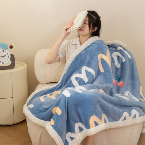 双面绒加厚牛奶绒毛毯被子羊羔绒毯子单人学生宿舍办公室午睡盖毯