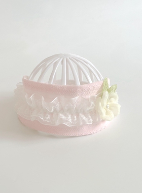 手工制作宝宝婴儿棉线发带发箍护囟门帽蕾丝弹力头带头花棉布柔软