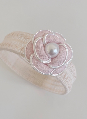 宝宝新生儿百天婴儿小香风发带周岁发箍饰品满月头饰公主风发饰