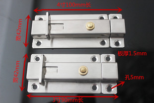 加厚不锈钢弹簧插销明装房门卫生间隔断自动门闩门栓