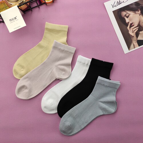 桑蚕丝感柔润弹爽凉感防臭吸汗女