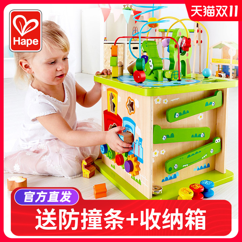 hape绕珠3周岁益智玩具森林动物