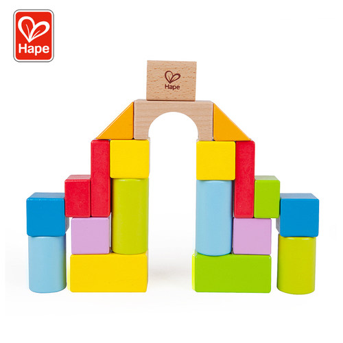 Hape20粒环保积木榉木