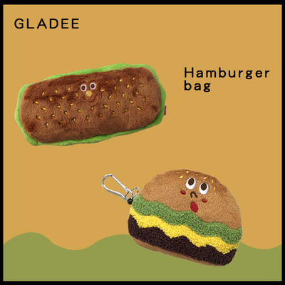 gladee可爱汉堡造型笔袋ins卡套