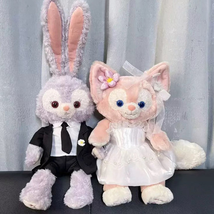 新婚压床娃娃一对星黛露结婚婚纱玩偶送闺蜜礼物毛绒公仔婚庆玩具