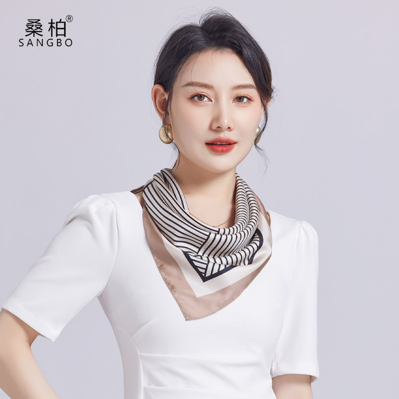 桑蚕丝丝巾双面印花中方巾礼盒