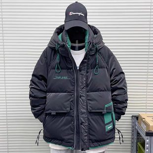 派克羽绒服男士短款秋冬季2025新款加厚潮牌青少年初高中学生外套