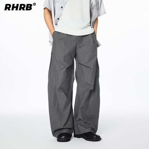 RHRB休闲透气香蕉美式尼龙冲锋速干长裤夏季简约工装伞兵裤男夏天