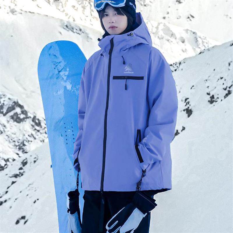 户外滑雪羽绒服90白鸭绒男女款防风冲锋衣防水冬季保暖连帽外套