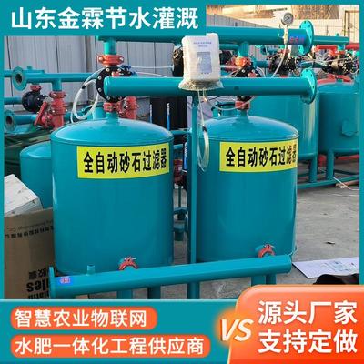 节水灌溉 水肥一体化叠片式农用钢制双罐体全自动手动砂石过滤器