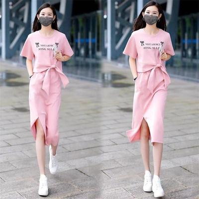 休闲运动装套装裙女士夏天跑步服