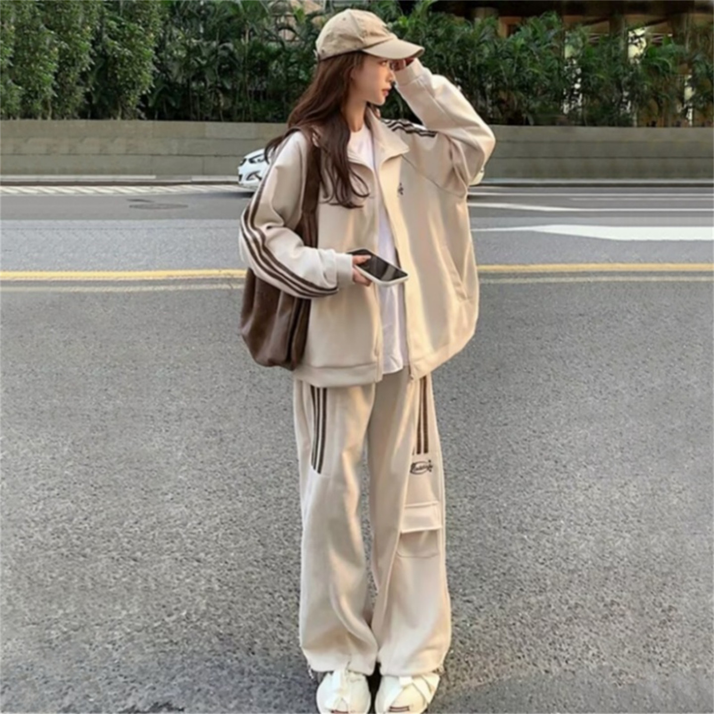 高级感休闲运动套装女春秋新款时尚宽松韩版学生卫衣两件套跑步服