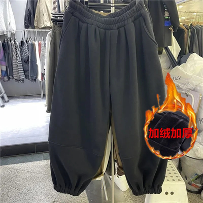 高腰宽松百搭灯笼加绒加厚休闲裤