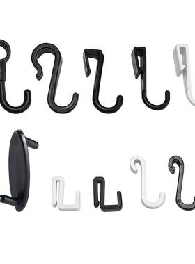 置物架卡式挂钩塑料钩子洞洞板钩卫生间s钩卡扣衣帽钩圆管勾厨房