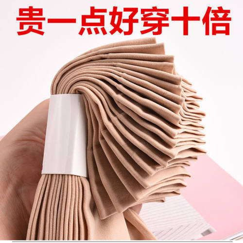 加厚天鹅绒防滑松口肉色短丝袜