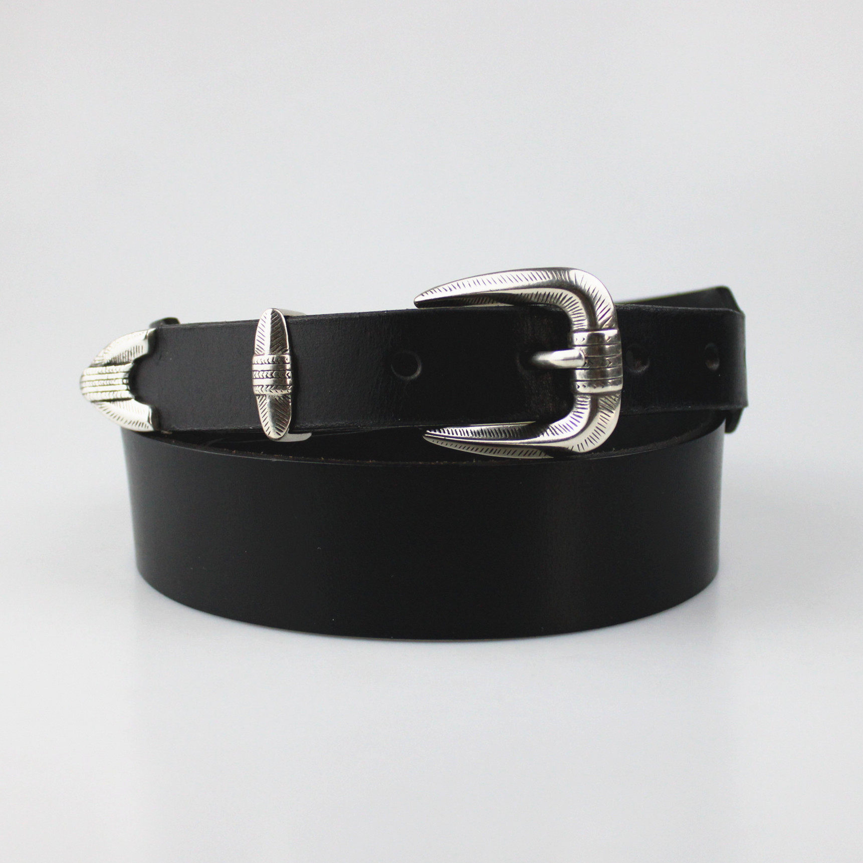 定制定做三件套皮带成品男女式针扣头皮带扣镀银纯铜三件组皮带头