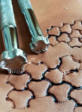 皮雕印花工具 Johnleather高级铸造型E684 E684-S盔甲纹印花工具