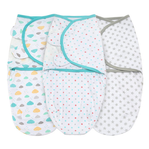 SWADDLE婴儿精梳棉襁褓包裹巾睡袋防惊跳新生儿抱被春夏用品