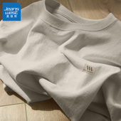 休闲上衣男款 真维斯圆领短袖 套头衫 2026新款 t恤男纯棉夏季 男士