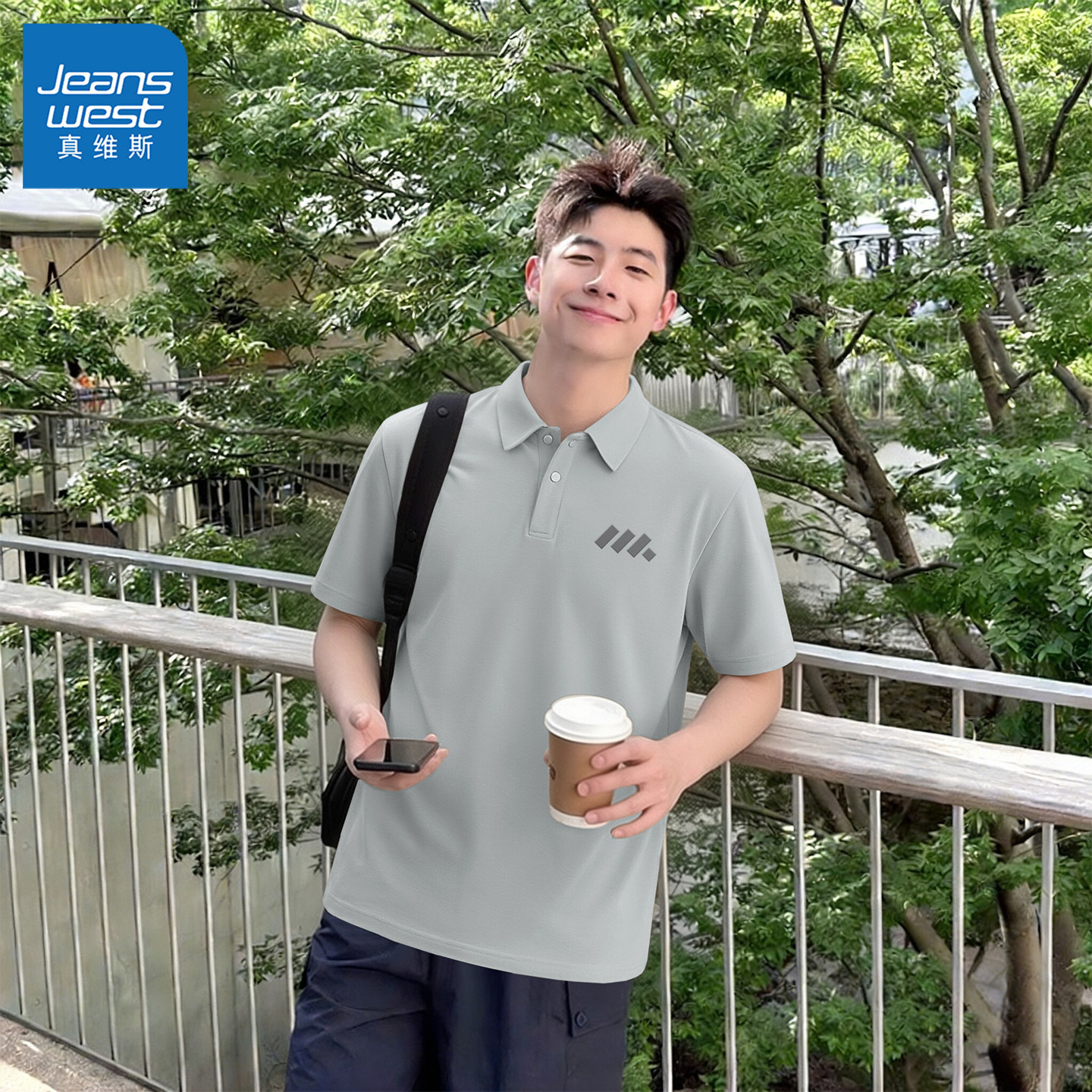 真维斯男polo衫2026新款吸湿速干男款短袖青少年高级感男士t恤y