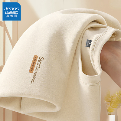 真维斯德绒打底衫男秋衣男款上衣2025新款冬季长袖男士保暖内衣L