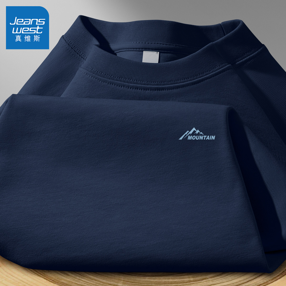 真维斯短袖男款夏宽松美式纯棉上衣男2026新款透气圆领男士衣服Q