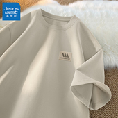 男士 真维斯纯棉短袖 体恤L 复古上衣男款 宽松百搭半袖 T恤男夏季 美式