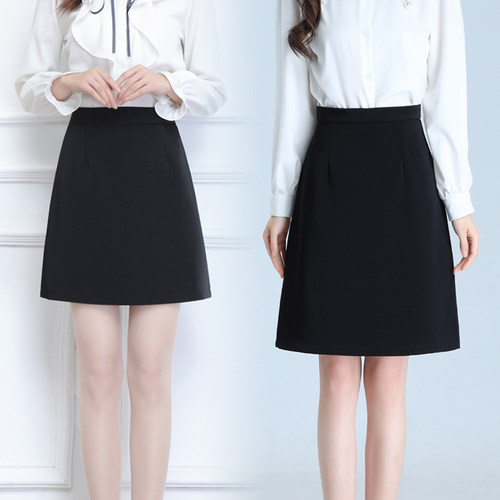 新款a字裙通勤高腰防走光一步裙