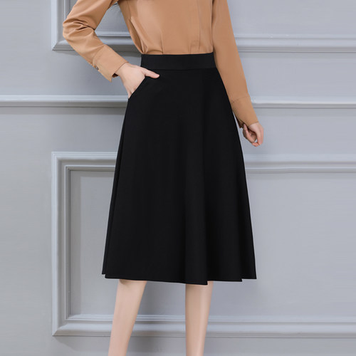 中长款半身裙高腰显瘦伞裙大摆裙