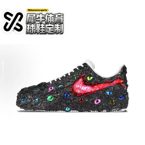 NIKE定制球鞋暗黑系特殊材料