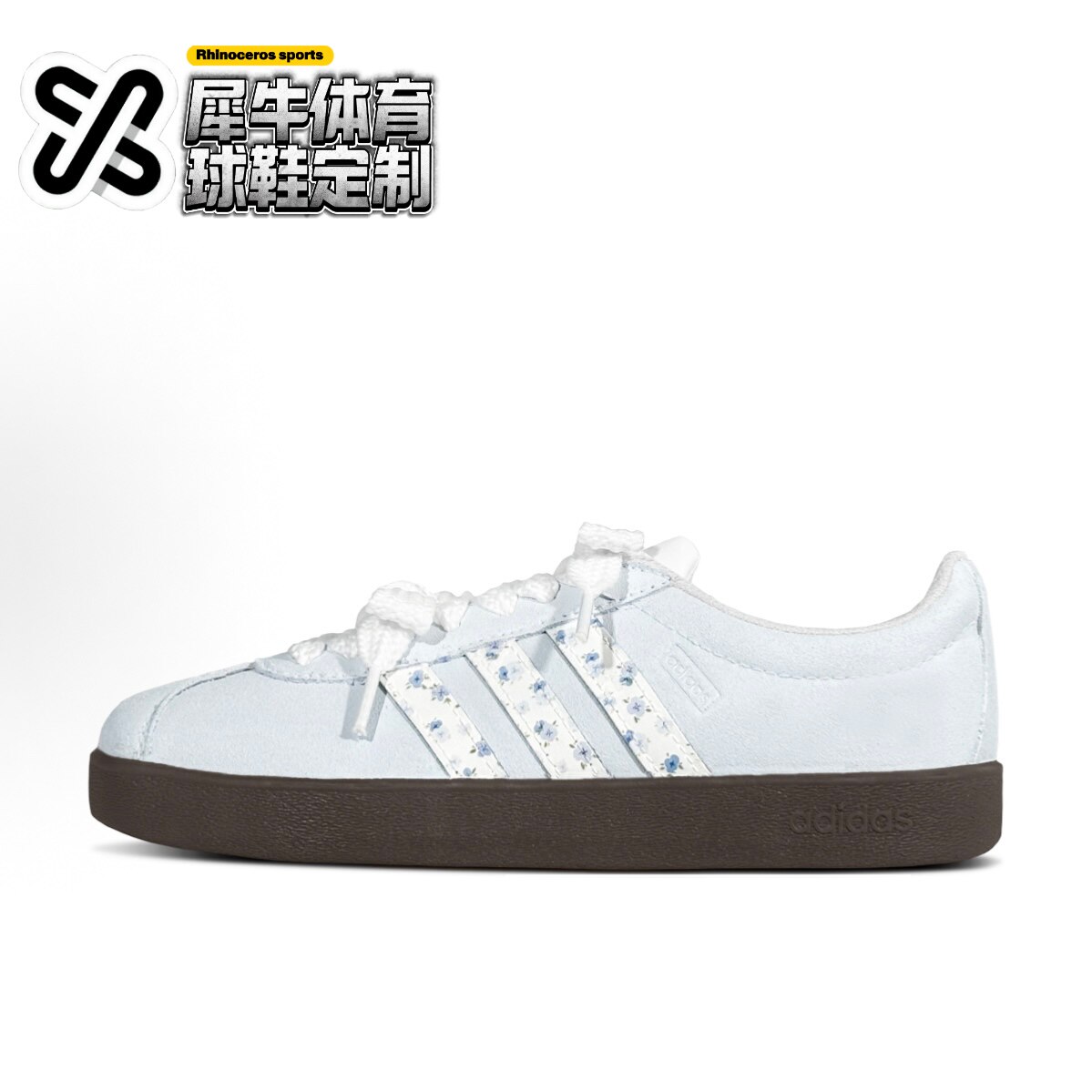 【定制球鞋】adidas neo VL Court 2.0 铃兰花 清新 蓝白 HQ1802