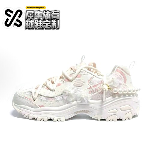 【定制球鞋】Skechers斯凯奇 樱花之恋 手绘 粉白色 150234-OFPK