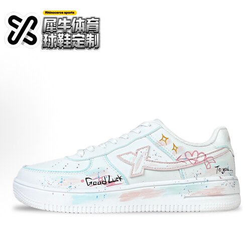 特步定制球鞋低帮手绘涂鸦