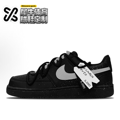 NikeCourtVision定制黑白板鞋
