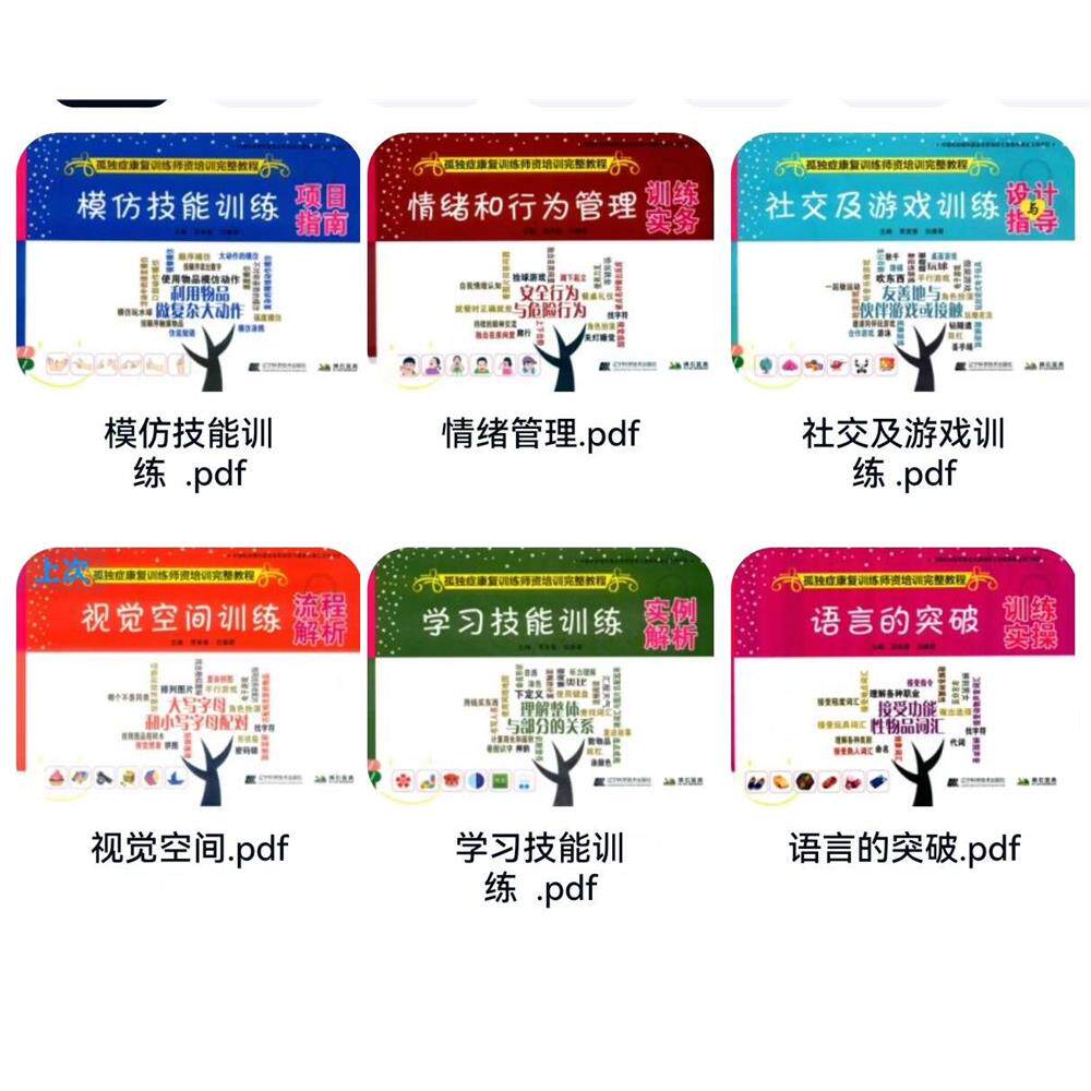电子版】孤独症康复训练特殊儿童设计素材/源文件