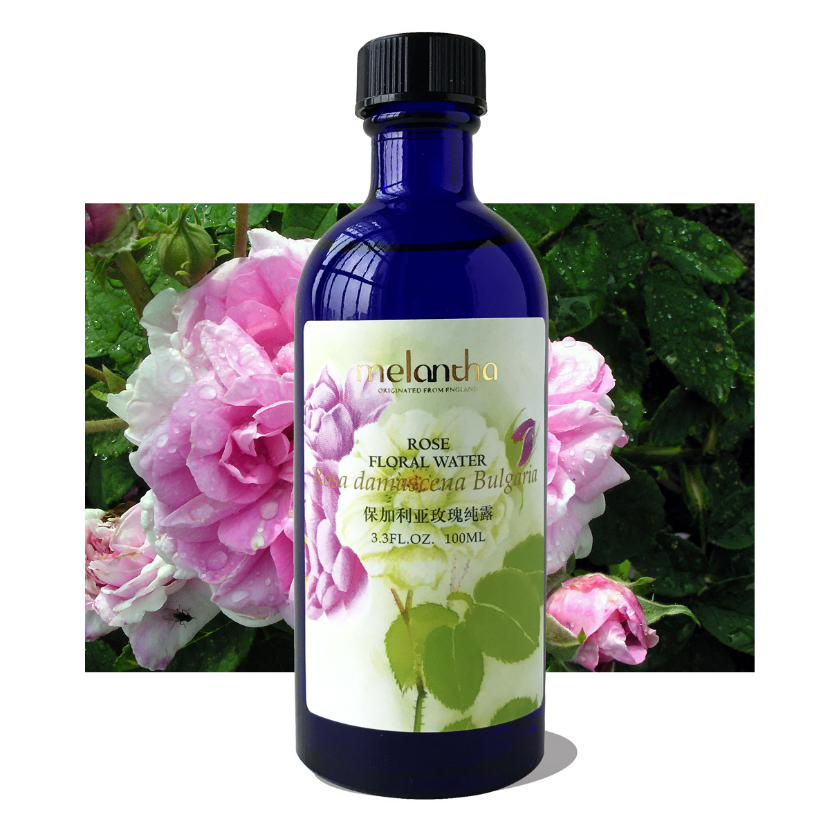 英国魅兰莎 melantha 保加利亚玫瑰纯露100ml 保湿 玫瑰爽肤水