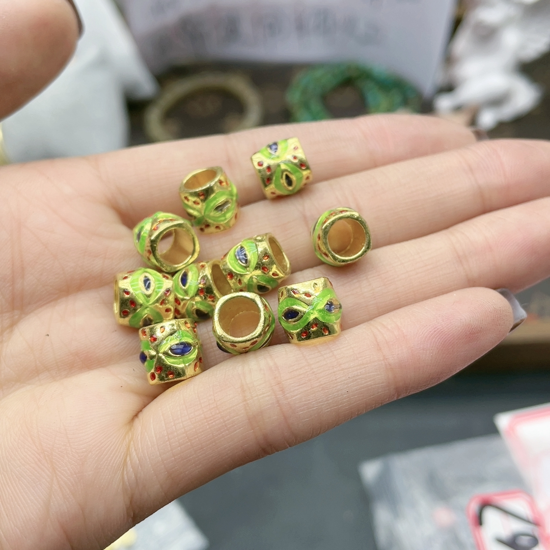 266沙金烧蓝隔珠