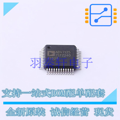 数模转换芯片DAC ADV7125JSTZ240 LQFP-48 ADI 全新原装正品