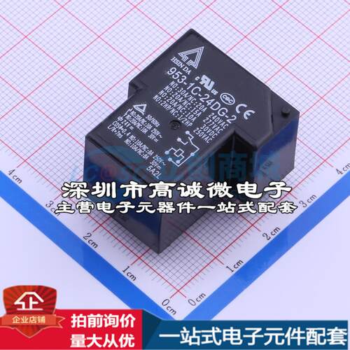 全新原装953-1C-24DG-2 插件,27.4x31.8mm 功率继电器配套 可开票