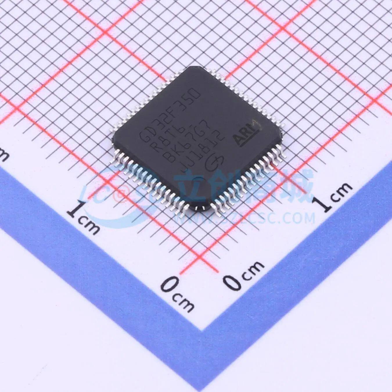全新GD32F350R8T6单片机LQFP-64(10x10) 108MHz 64KB 可开票
