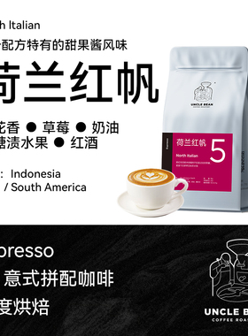 豆叔 荷兰红帆意式浓缩香浓拼配咖啡豆 手冲咖啡espresso新鲜烘焙