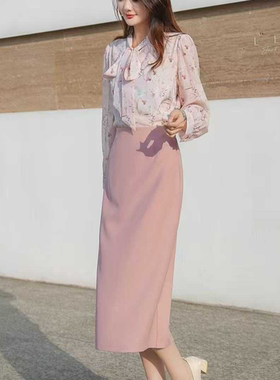 雪纺衬衫半身裙两件套早春2025新款小香风女士时尚套装法式11138